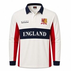 VTG Y2K Rook England Rugby Jersey World Championship Men Medium White Blokecore